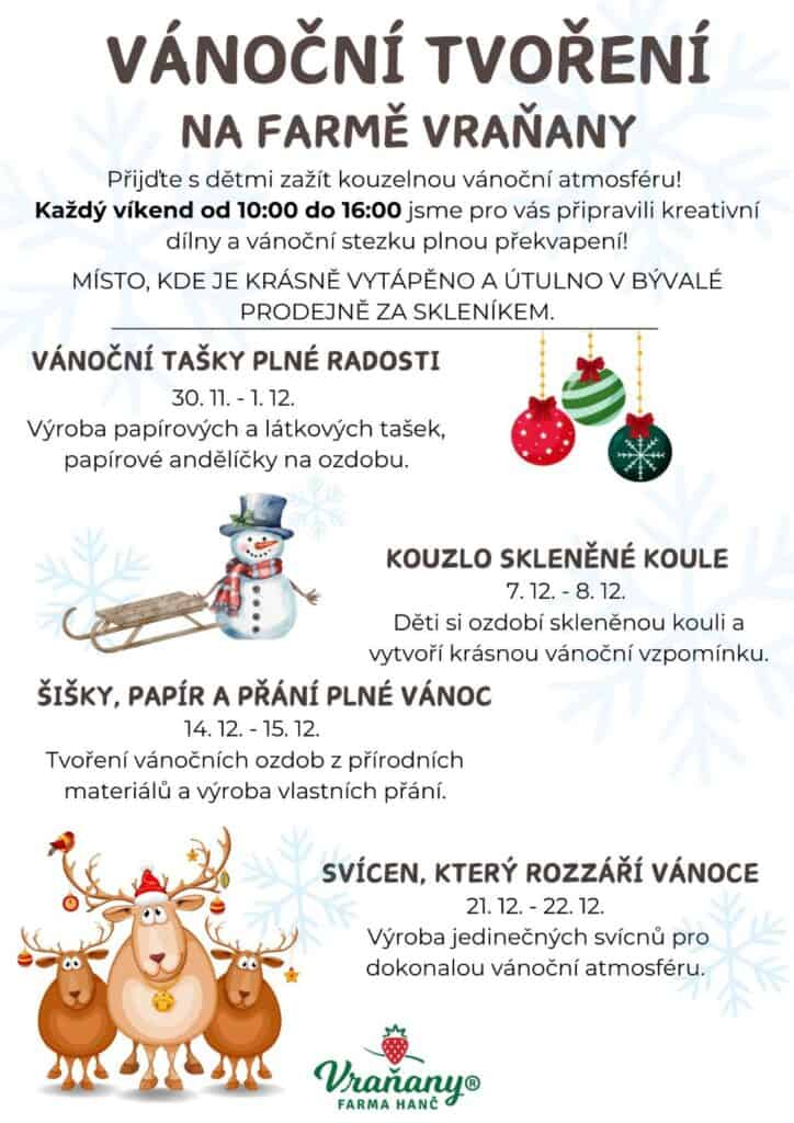 Vánoční tvoření na farmě Vraňany